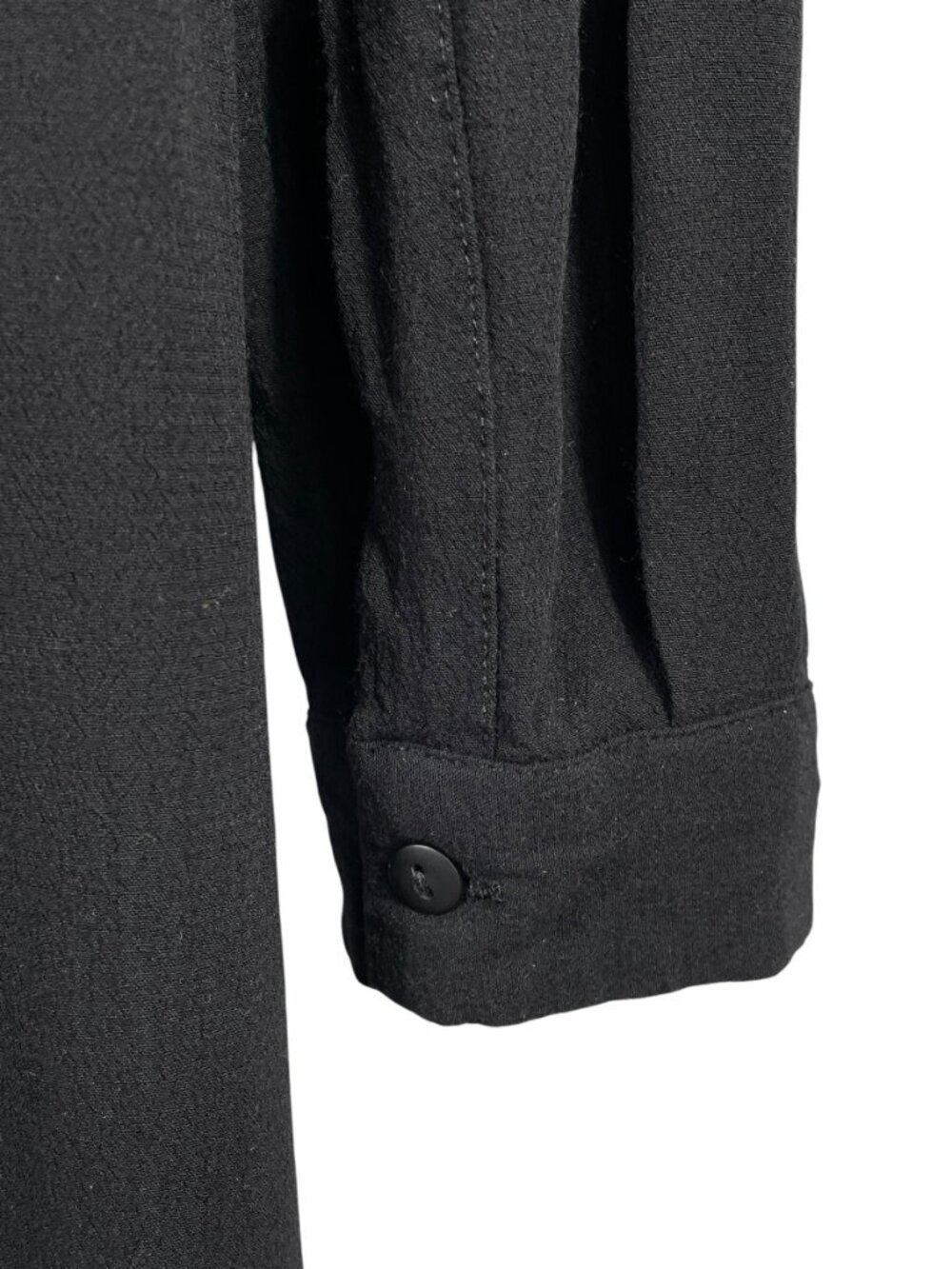 Philosophy Black Button Front Maxi Shirt Dress Long Sleeve Minimal Small 4/6 - Picture 8 of 11